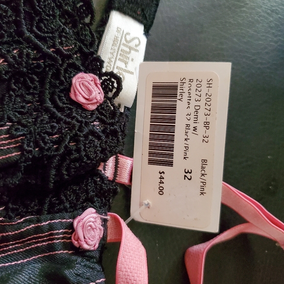 Shirley - New with tags - Dress-up bra - Black/Pink - Size 32 - Picture 3 of 5
